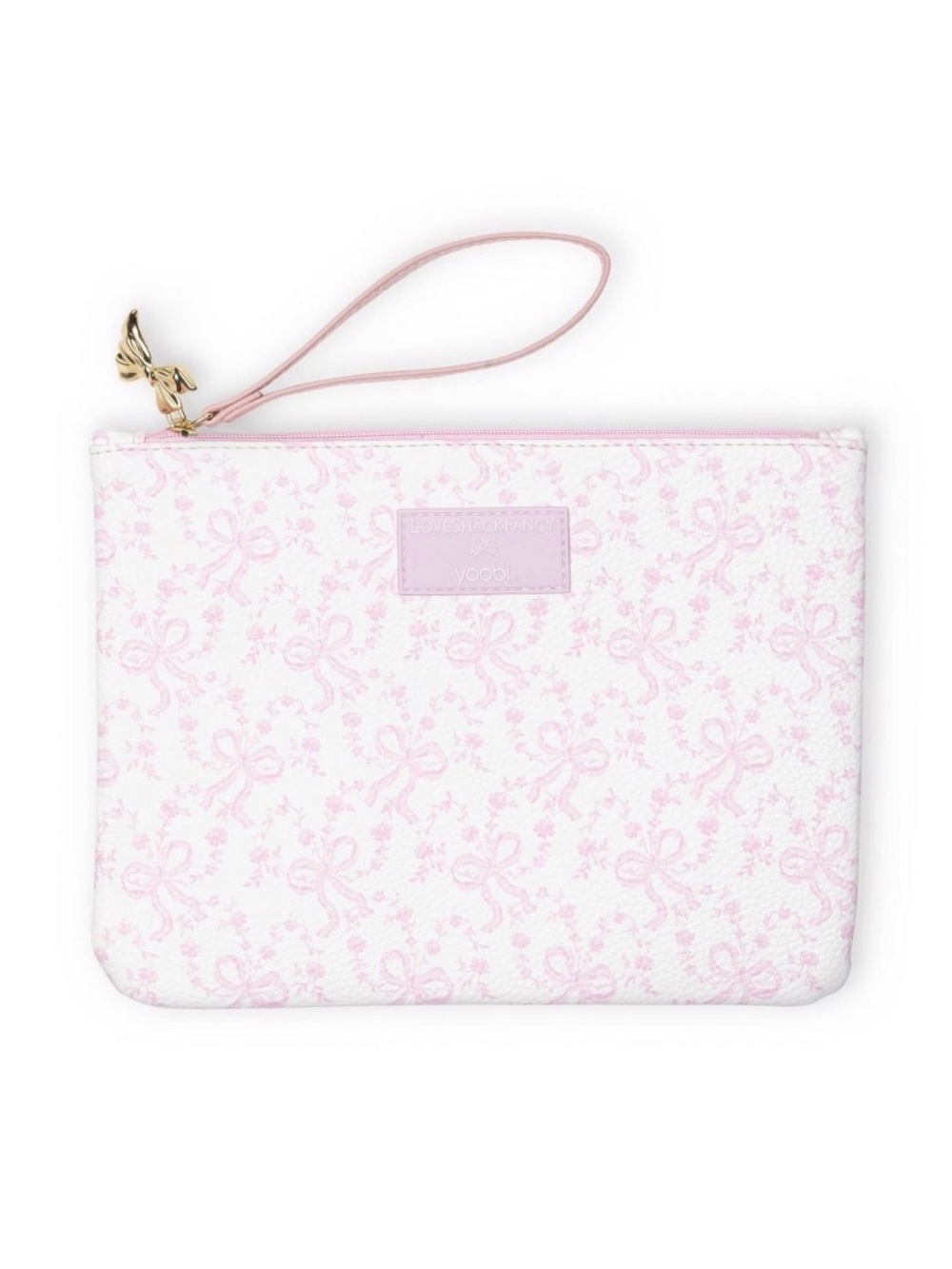 LoveShackFancy Coquette
Bow Flat Zip Pencil Case with Strap Chantilly